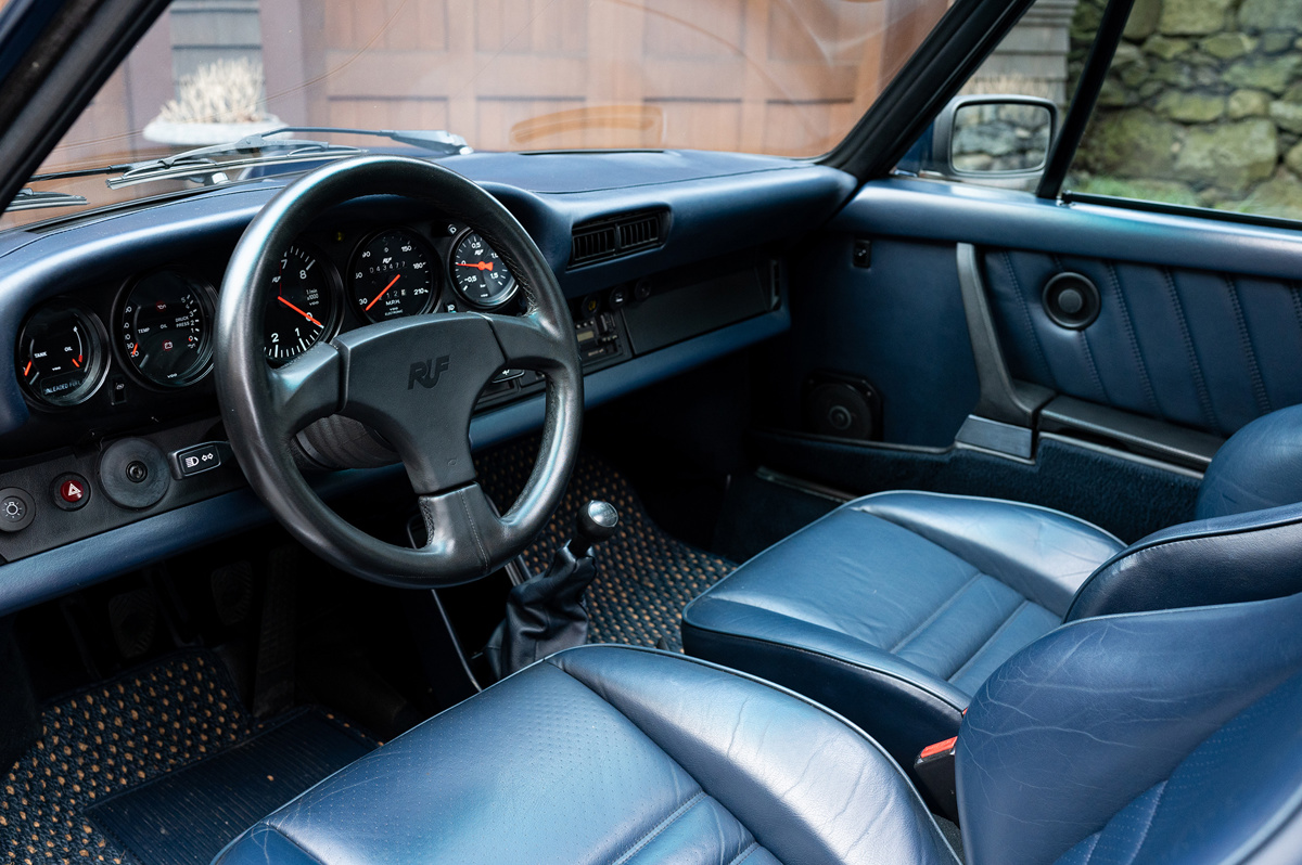 Interior of 1985 Porsche RUF BTR offered at RM Sotheby’s Arizona live Auction 2022