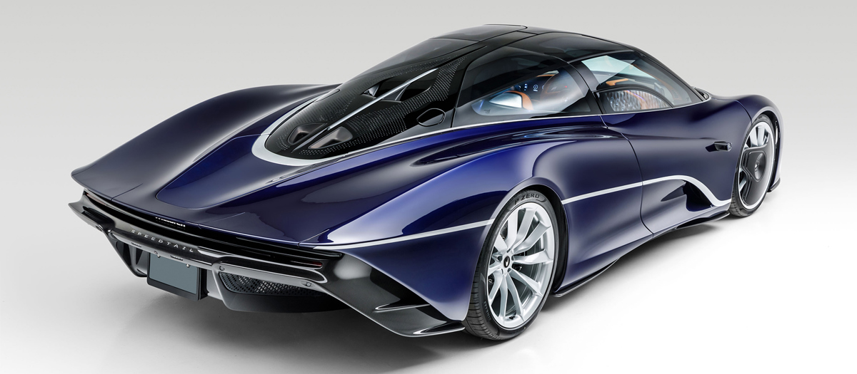 MSO Heritage Atlantic Blue 2020 McLaren Speedtail available at RM Sotheby’s Arizona Live Auction 2021